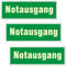 Luimode 3st Notausgang Schild | extra langnachleuchtend | PVC selbstklebend 300 * 100mm Protecticure Fluchtwegschild PVC Rettungszeichen/Rettungsschild/nachleuchtend