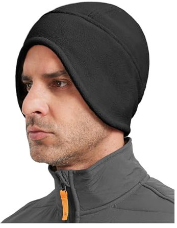Zylioo M-L Fleece Fahrradmütze Wintermütze Helm-Unterziehmütze,Unterhelm Mütze Bike Cap für für Laufen Skifahren Radfahren Snowboarden Motorradfahren