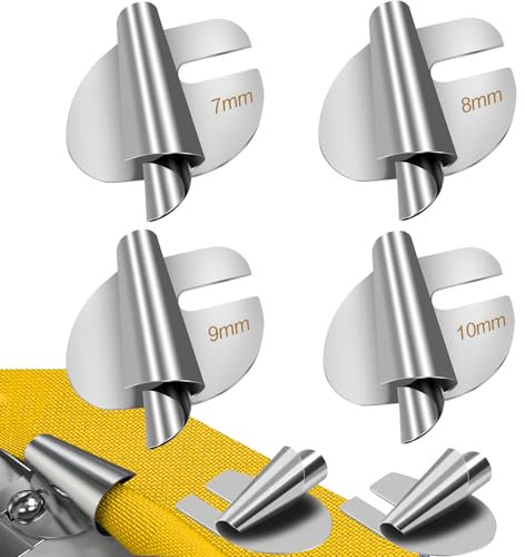 6 Pièces Pied Ourlet Roulé Machine à Coudre, Pied de Biche Universel Machine a Coudre pour Ourlet, Accessoires Couture pour Machines à Coudre Pied Presseur Ourlet Roulé, pour La Maison (7/8/9/10mm)