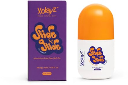 YplayZ Slide & Glide Deo Stick Kids & Teens 11+ Yr | Underarm Deodorant Stick With Citrusy Cedar Scent |8+ Hr Sweat & Odor Free Day|Baking Soda & Alcohol Free Deodorant For Kids|You're The Zest| 20gm