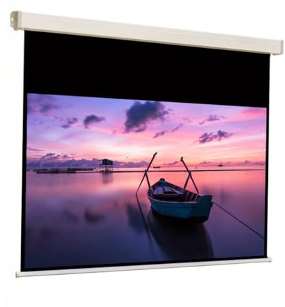 Schermo Proiezione Sopar Platinum Manuale a Molla 200x152cm Formato 16:9 (89 pollici) Tela bianca retro nero - Telo Proiettore Schermo Proiezione videoproiezione MADE IN ITALY