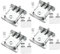 Lot de 4 pièces de porte de placard coulissante, kit de rechange pour porte de placard coulissante, guides de porte coulissante, rouleaux compatibles avec les portes de placard Stanley/Spacepro/iSpace