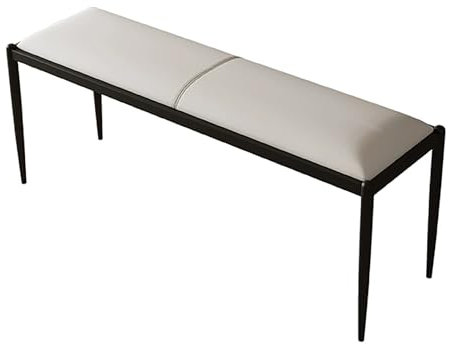 ZXTRYBHD Gepolsterte Küchenbank, Küchensofa, Sitzbank Holz aus Kunstleder, Eingangsbank mit Metallrahmen, für Eingangsbereich, Wohnzimmer(Gray,140cm/55.1in)