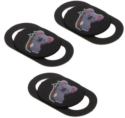 Holibanna 3Pezzi Webcam Privacy Copertura Scorrevole Per Laptop Computer e Tablet Protezione Privacy Spionaggio Design Koala