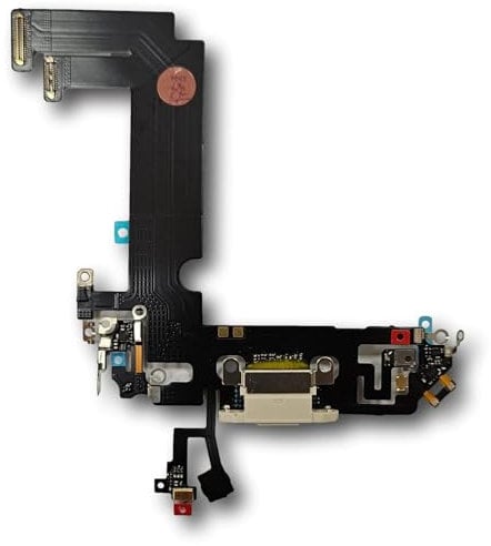 Smartex® Conector de Carga de Repuesto Compatible con iPhone 12 Mini - Dock de repeusto con Cable Flex Blanco