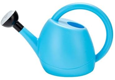 Annaffiatoio per interni, piccolo annaffiatoio da giardino da 1,5/3,5 l, per bambini e adulti, vaso durevole per bambini con rosa, ideale per piante da balcone, piante d'appartamento e piantine (blu