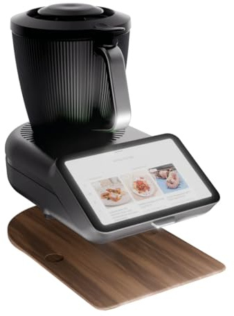 Wundermix – KitchenSlider® H Echtholz-Gleitbrett für TM7 (Nussbaum) | Müheloses Verschieben mit Teflongleitern, standsicher dank Gummistopper, Made in Germany, Echtholz Premium-Qualität
