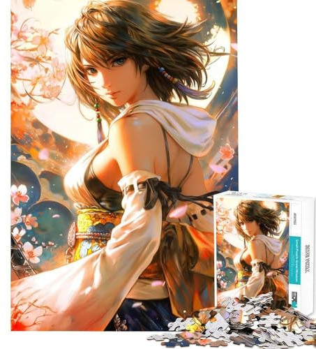 Jigsaw Puzzles 1000 Yuna Final Fantasy X Artwork Help The Brain Exercise Family Activities Practical Game for 14+ Puzzle Game Offered (38x52cm)
