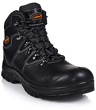 ruNNex Sicherheitsstiefel S3 AquaStar wasserdichte Schnürstiefel BGR 191, Größe 41, schwarz, 5305