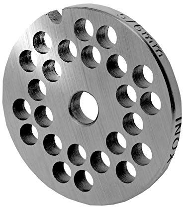 Wolfcut Inox Fleischwolfscheibe Gr. 5-6,0 mm Bohrungen – Kompatibel/Ersatz mit alle gängigen Fleischwölfe Größe 5 – z.B.: Bosch MUM4/MUM5 - Alexanderwerk Größe 5 – Jupiter Größe 5 und viele mehr.