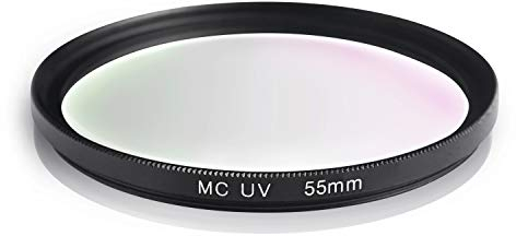Ares Foto® MC UV Filter, Schutzfilter mit Mehrschichtvergütung für Canon Sony Nikon Leica Fujifilm Panasonic Pentax Sigma Tamron Pentax (55mm)