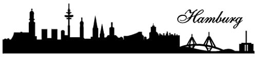 Skyline4u Hamburg Wandtattoo Skyline Wandtattoo 50 x 10cm türkis