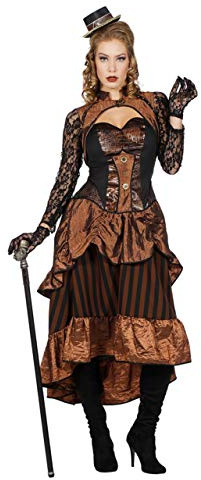 Retro Steampunk Kostüm Dame - Victoria Kleid Gr. 44