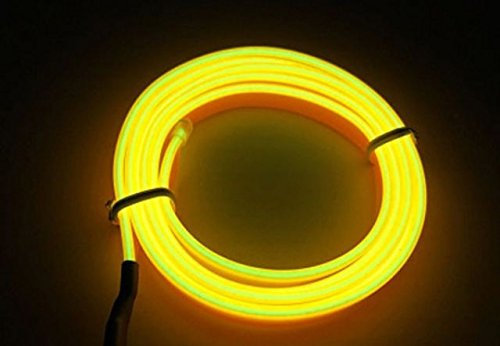 GELB 2 Meter EL AMBIENTEBELEUCHTUNG ELStripe Lichtleisten Strip Band Beleuchtung Innenraumbeleuchtung 12V PKW Kfz Auto Wohnmobil hallenwerk