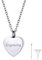 Richsteel gravierbare Feuerbestattung Halskette aus Edelstahl Silber Herz Anhänger mit 55+5cm O Kette als Meditation Schmuck