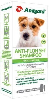Amigard Anti-Floh Set - Flohshampoo mit Floh- & Nissenkamm - Flohbehandlung für Hunde & Katzen