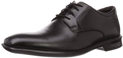 Clarks Bensley Lace Leather Shoes in Black Standard Fit Size 9