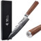 Wakoli Nussbaum Premium Chefmesser 20 cm – 67 Lagen Damaststahl mit VG10-Kern, extrem scharf, ergonomischer Nussbaumholzgriff, Profi Küchenmesser in Geschenkbox