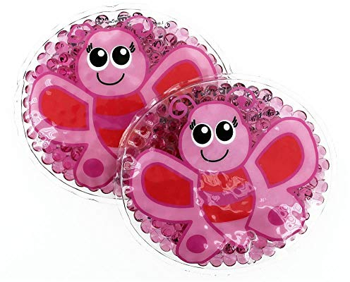 2 Kühlpads Schmetterling Wärmepad mehrfach Kompresse Kühlkissen Kinder wärmen kühlen