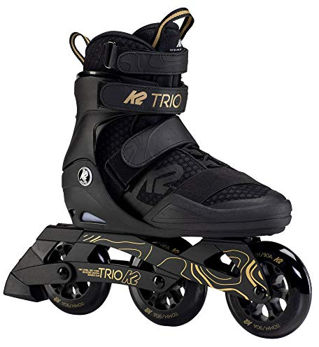 K2 Skates Unisex Inline Skates Trio 110, Black - Gold, 30F0133.1.1.130