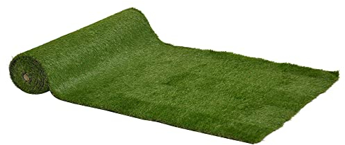 Outsunny Gazon synthétique Artificiel Moquette extérieure dim. 4L x 1l m Herbes Hautes denses 3 cm Vert