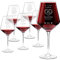 Maverton Set de 6 Verres à Vin en Cristal - Verre gravé 490 ml - Cadeau anniversaire pour chaque Couple - Verres Classiques pour parents - Cadeau personnalisé - Amour