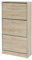 Baroni Home - Zapatero de Entrada Compacto de Madera melamínica. Zapatero con cajones a Doble Profundidad y 3 Puertas abatibles, Guarda hasta 18 Pares de Zapatos. Medidas 24x63x120 cm