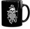 MoonWorks® Kaffee-Tasse Anker Skull Totenkopf mit Bart und Tau Seemann Bürotasse lustige Kaffeebecher schwarz Keramik-Tasse