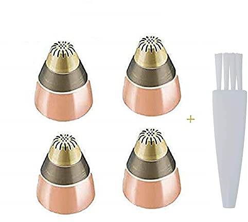 4 Stück Augenbrauen Ersatzköpfe,Ersatzköpfe für Augenbrauen Rasierer Damen Gesicht Haarentferner Trimmer,glatte Oberfläche und perfekte Berührung, mit Reinigungsbürste