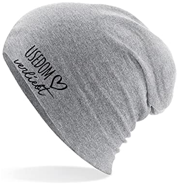 huuraa Wintermütze Usedom verliebt Geschenk Mütze Heather Grey Usedom Accessoire