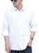 Chemise Homme Grande Taille à Manches Longues Décontractée Chemise de Couleur Unie à Boutonnage Simple Chemise Décontractée Haut Shirt,Blanche,6XL