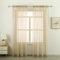 GYROHOME Basic Vorhangstangentasche, durchsichtiger Voile-Vorhang, Sonnenlichtfilterung schützt die Privatsphäre, Polyester, durchsichtig, für Wohnzimmer, Schlafzimmer, Hellbraun, 132x243 cm