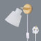 Wall Lights with Plug in Cord and On Off Toggle Switch Living Room Indoor Light with Switch Edison E27 Industrial Lights Not Included Bulb Freely 350° Rotatable for Adults and Nursery (White)