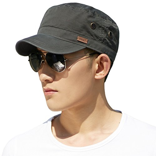 Comhats Herren-Baseballkappe 100% Baumwolle klassisch Militär Mütze verstellbar X-Large ArmyGrün