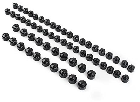 FSFY – Lot de 60 cache-boulons de moteur en plastique pour Harley Road Electra Street Glide pour Road King pour Softail 2018, 2019, 2020, 2021, 2022, noir