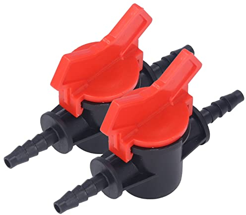 2 STÜCKE Durchflussregler ABS Kunststoff Flüssigkeitsregelventil Wasserabsperrventil Wasserpumpe Durchgangsventil (4MM Durchflussregler)