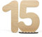 Gästebuch Holz Schild Zahl 15 - Geschenkidee, Glückwunschkarte zum beschriften, als Geschenk mit Ständer für Geldgeschenke - Deko Geschenk zum 15. Geburtstag, 15 Jahre Jubiläum oder Hochzeit