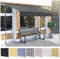 Yakimz Klemmmarkise mit Handkurbel, 350 x 120 cm Markise Balkon aus Polyester UV-beständig & höhenverstellbar,Sonnenschutz wasserdicht, ohne Bohren Grau
