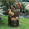 Eichhörnchen Solar LED Licht, Eichhörnchen Tier Garten Ornament, Harz Tier Statue Tier Wasserspiel Brunnen, für Garten Terrasse Dekoration