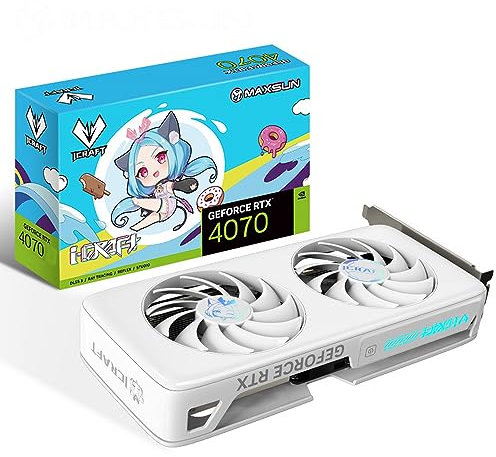 maxsun GeForce RTX 4070 iCraft OC ACGN Limited Edition 12GB GDDR6X (PCIe 4.0, DLSS 3.5, HDMI 2.1, DisplayPort 1.4a, RGB, Anime White GPU)
