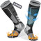 Reamphy 2 Paar Skisocken Merino Wollsocken Thermosocken für Herren Damen, Atmungsaktiv Kompressionsstrümpfe Warme Stützstrümpfe Kniehoch Dicke Kompressionssocken für Wintersport, Snowboard, 48-51
