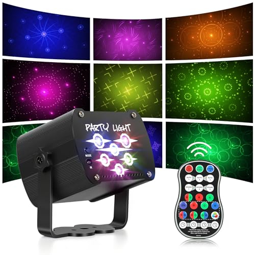 YAOBLUESEA Partylichter mit Fernbedienung DJ Disco Lichter mit Musikgesteuert Timerfunktion LED Party Lampen USB Party Deko Disco licht mit 360° Halterung DJ Disco Lichter für Klub Geburtstag KTV