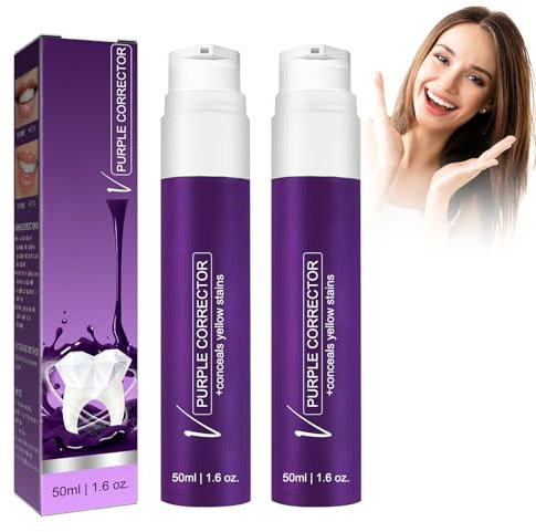 Dyceittdia 2PCS Dentifricio, Dentifricio Viola, v34 Dentifricio viola, Rimuove le Macchie, Pulire e Illuminare i Denti, Alito Fresco,2PCS*50ml, Toothpastes (05)
