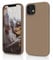 OitiYaa Silicone Case Compatible with iPhone 12/12 Pro Case 6.1 inch, Soft Ultra Slim Protective Shockproof Liquid Silicone Phone Case with Anti-Scratch Microfiber Lining，Light Brown