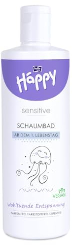 bella baby Happy Sensitive Schaumbad 400 ml – vegan & seifenfrei, ohne Farbstoffe, geruchsneutral, ideal für Neugeborene ab dem 1. Lebenstag
