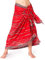 PANASIAM Sarong tiedye style, red black, 190x116cm