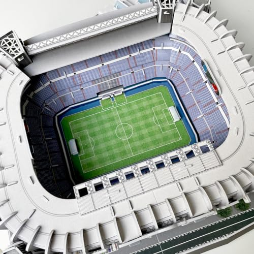 Habarri - Santiago BERNABEU Puzzle 3D - 3D Puzzle Stadion - 3D Fußballstadion für Kinder und Erwachsene - Fußballstadion Modell - Modellbau - 139 Elemente