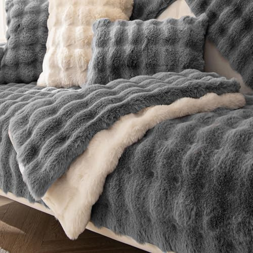 BXAEYIPOR Couch Überzug,2024 Neue 1/2/3/4 Sitzer L Form Sofa Cover Sofa Überzug Ecksofa,mit Rutschfester Unterlage Sofa-Schutzhülle,Weiche Unifarben in Verschiedenen Größen Sofabezug.