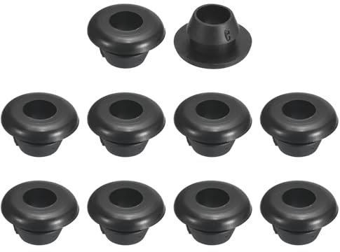 QUARKZMAN 30 Stück Kabeldurchführung Gummitülle rund, 6mm ID 8mm Bohrloch Doppelseitige Firewall Karosseriestopfen Blindstopfen Gummi, Schwarz