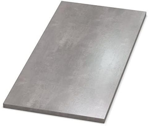 AUPROTEC Tischplatte 28mm Beton Perlgrau 1200 mm x 600 mm Holzplatte melaminharzbeschichtet Spanplatte mit 2mm ABS Kante Auswahl: 120x60 cm